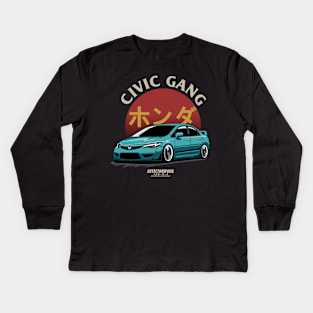 honda civic fd Kids Long Sleeve T-Shirt